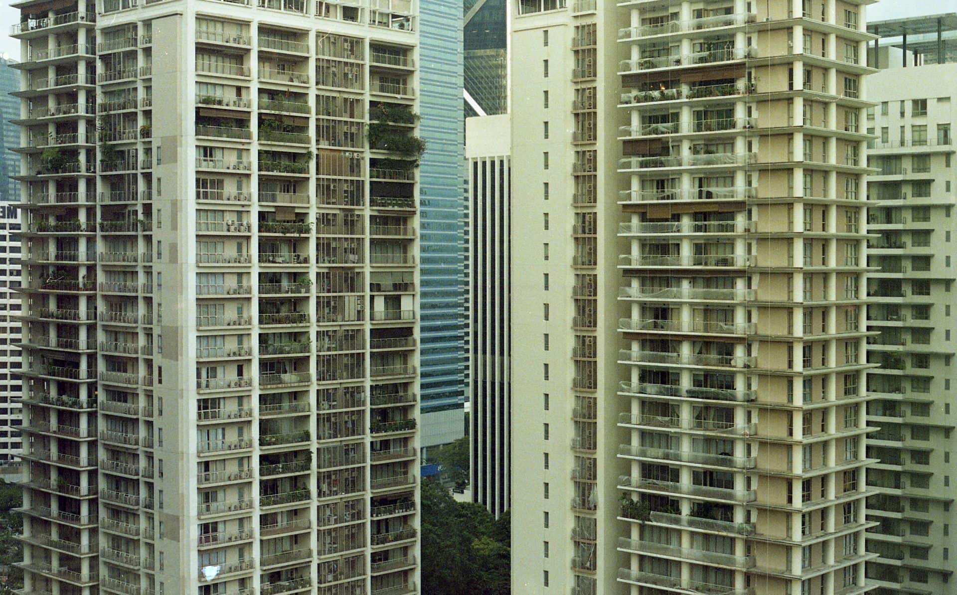 High-rises in Kuala Lumpur Malaysia 35mm film photography