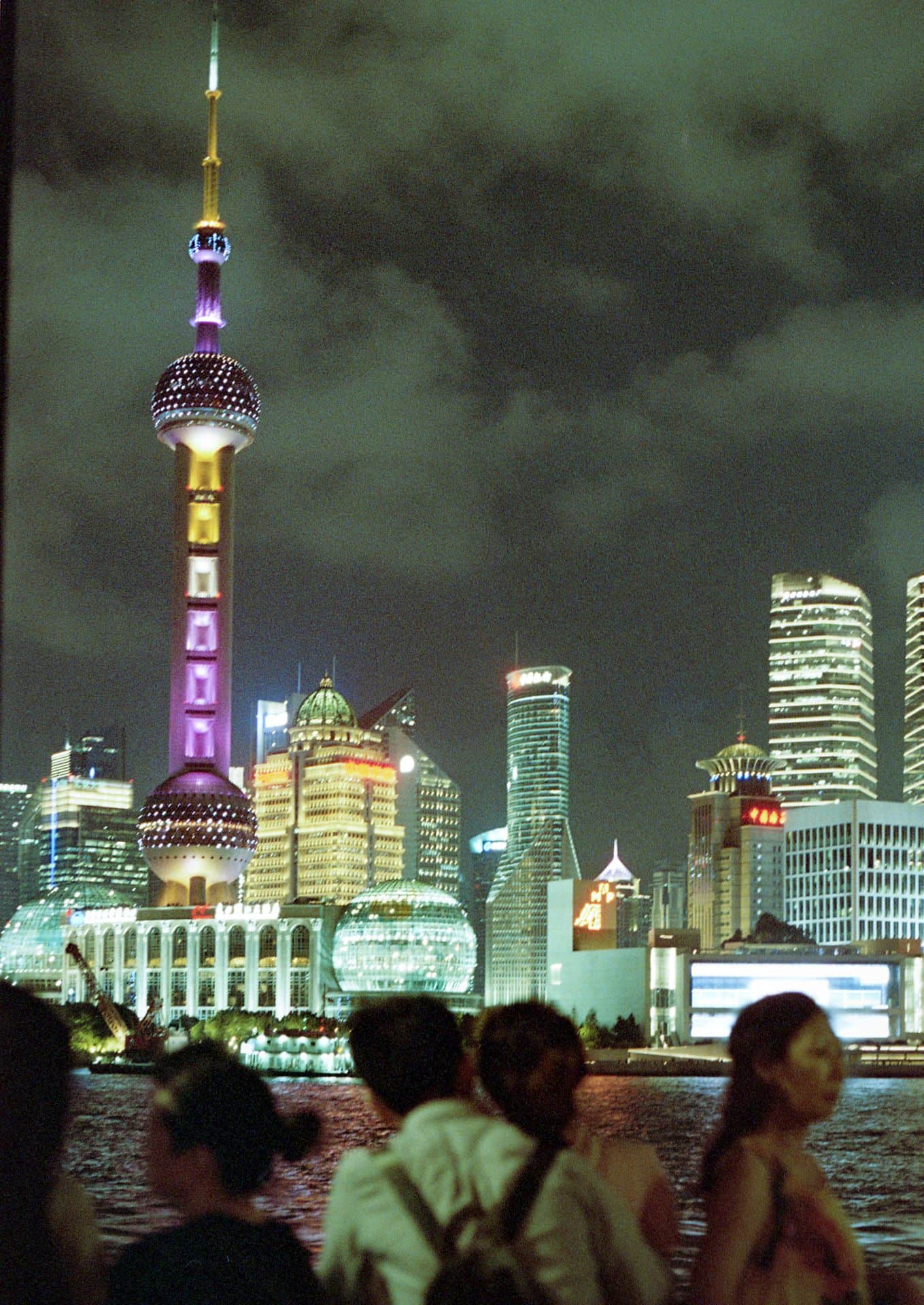 Bund Shanghai by night 35mm film photography