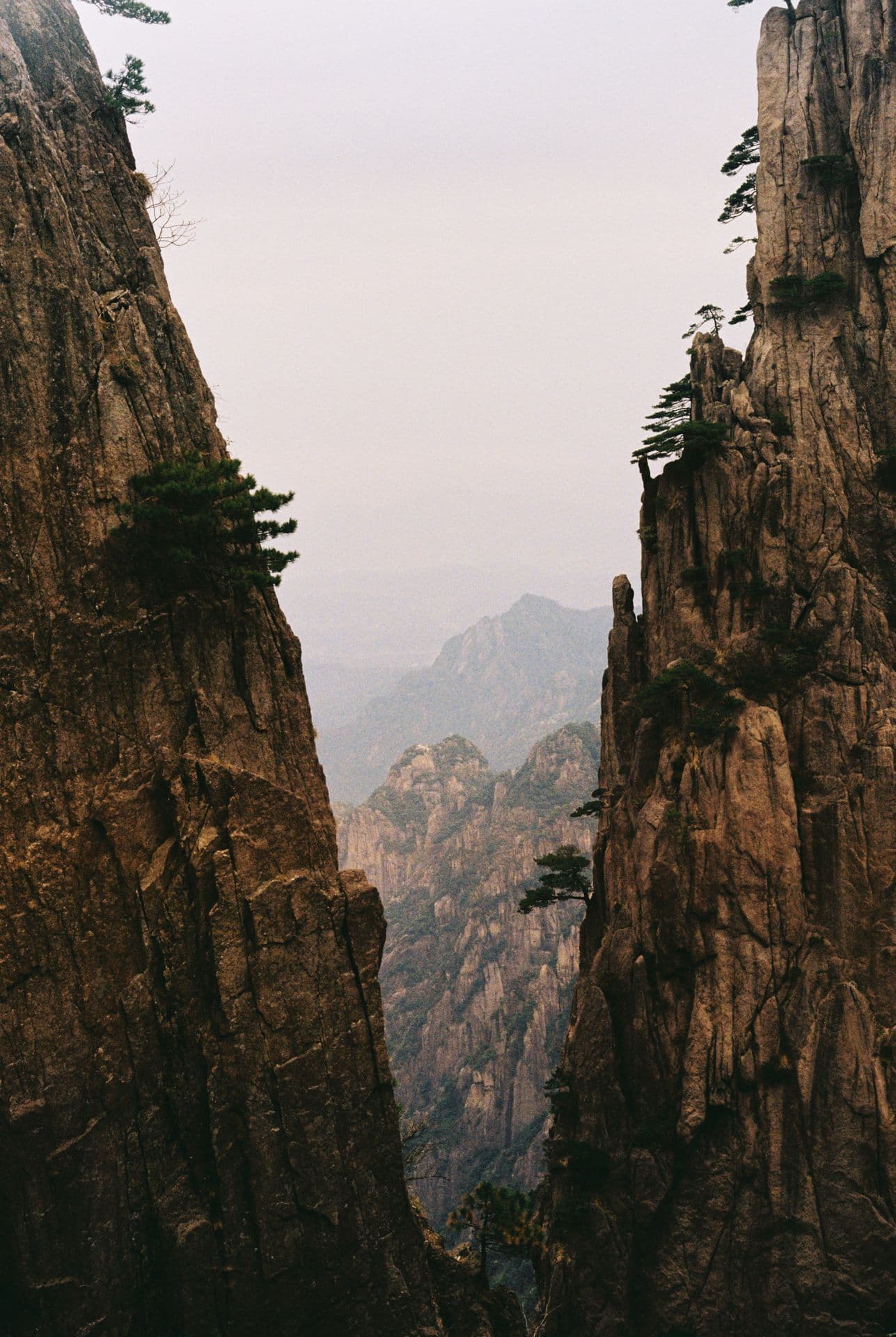 Huangshan Yellow Mountain peaks 35mm film photography