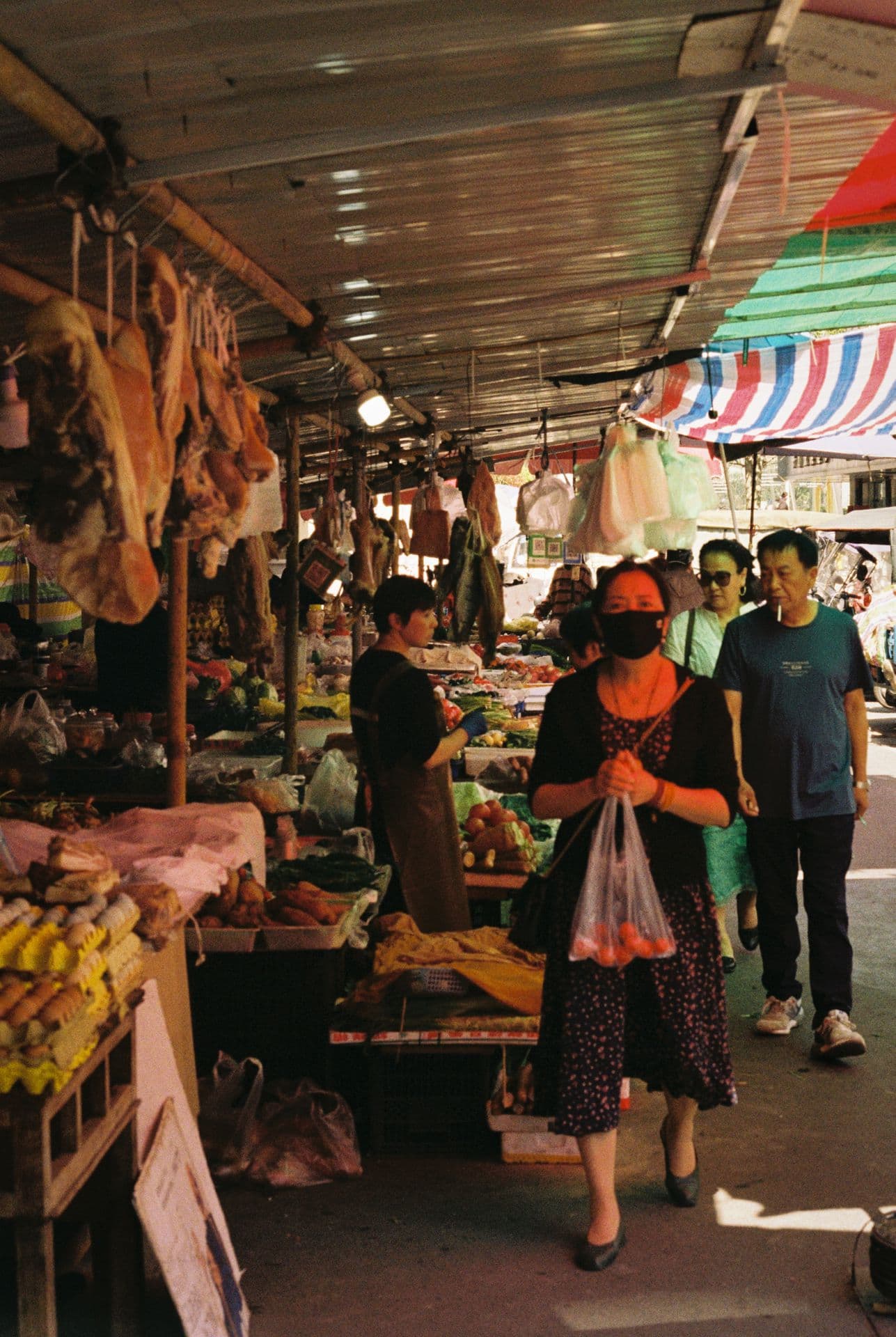 Market in Tunxi China 35mm film photography
